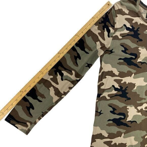 PacSun Camo T Shirt Mens Size Small Longer Fit Long Sleeve Crew Neck Pull Over - Picture 11 of 14